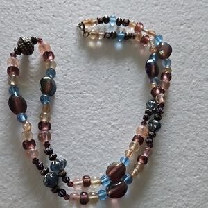 Multicolor Beaded Double-Strand Necklace - Women's Jewelry